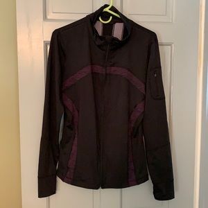 Black/purple running jacket